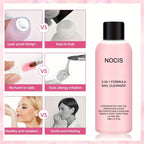 2in 1 Gel Cleanser for Nails & Polish Remover, Professional Slip Solution for Poly Gel Nails for & LED Gel, Anti-Stick Formula,