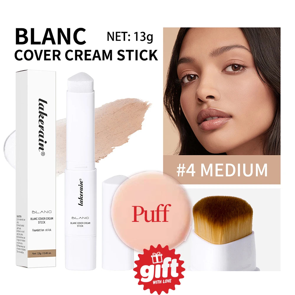 2-in-1 Color-Changing Foundation Stick Liquid Lightweight Moisturizing Brightening Foundation Color Changing For All Skin Types