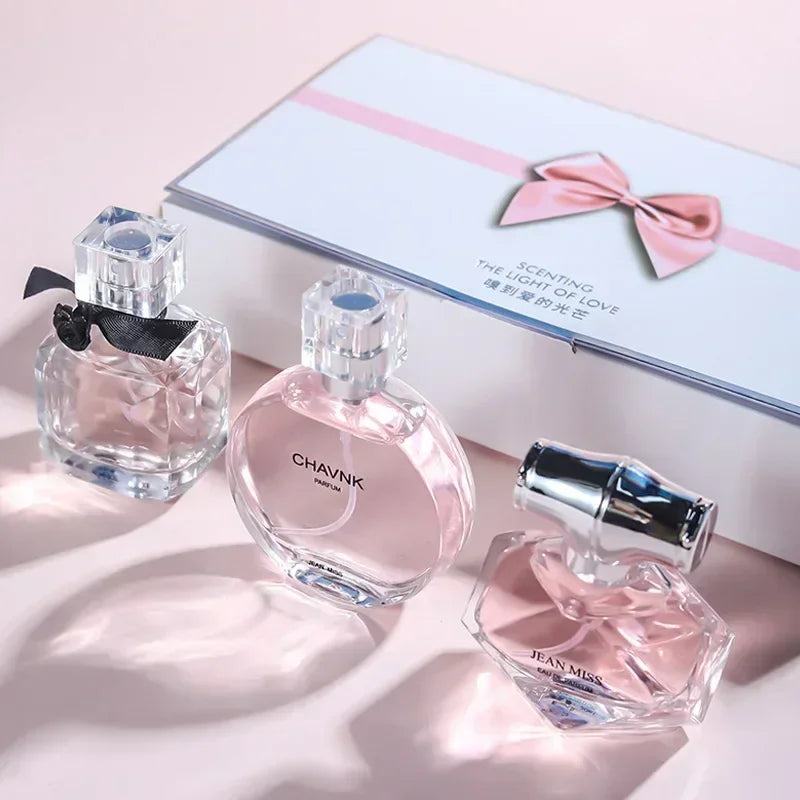 30ml X 3 Women's Perfume Set Floral Fruity Chypre Eau De Parfum Long-Lasting Fresh Scent Gift Box