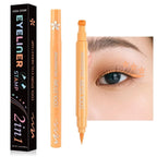 5Pc/Set Love Flowers Eyeliner Stamp Pen Colorful Pink Blue Liquid Eyeliner Double-ended Seal Eye Liner Pencil Fast Drying Makeup