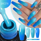 MEET ACROSS 7ml Thermal Gel Nail Polish Ultra-thin 3 Layers Temperature Changing Soak Off Nail Art Gel Varnish For Manicure