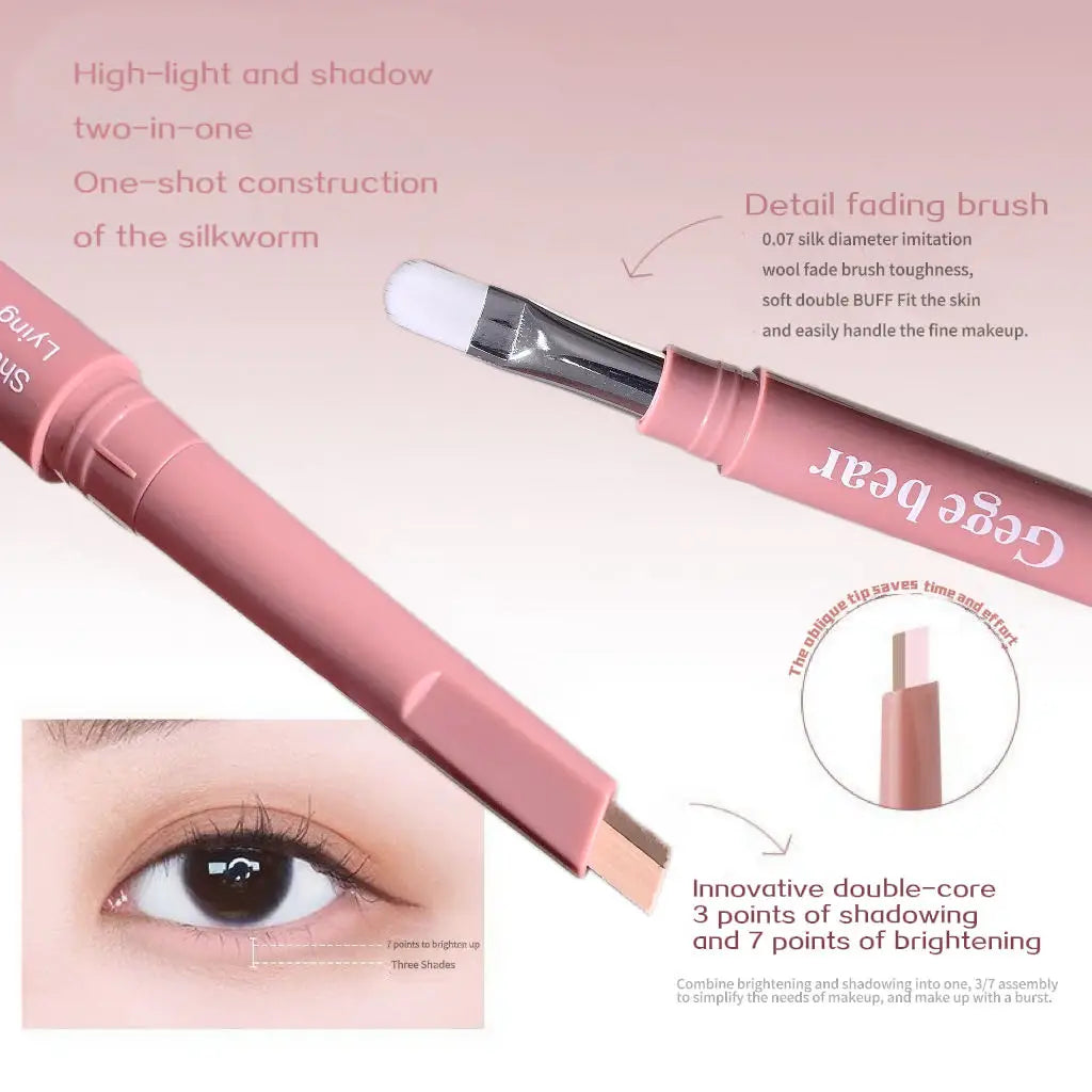 Bicolor Under Eye Pencil 2 In 1 Brightening Highlighter Nude Pink Shadow Stick Aegyo Sal Lying Silkworm Eeyshadow Lash Makeup