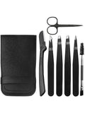 6/8PCS Eyebrow Tweezers Set Professional Stainless Steel Tweezer With Eyebrow Knife Scissors For Beauty Facial Hair Removal Tool