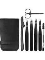 6/8PCS Eyebrow Tweezers Set Professional Stainless Steel Tweezer With Eyebrow Knife Scissors For Beauty Facial Hair Removal Tool