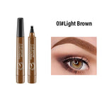 4 Splitted Head Eyebrow Pencil Long Last Smudge Proof Waterproof Sweat Proof High Pigmented Easy Apply Liquid Brow Makeup Pen
