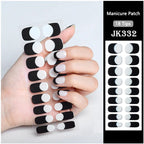 Leopard Semi-Cured Gel Nail Strips Simple Transparent Color Adhesive Long Lasting Gel Nail Stickers Harden In UV Lamp Need