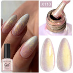 LILYCUTE 5ML Metallic Painting Liner Gel Nail Polish Super Bright Gold Silver Mirror Drawing Gel Semi Permanent Line French Nail