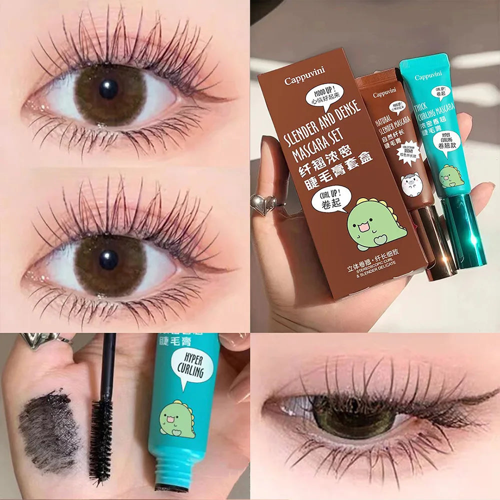 Cappuvini Thick Slender Mascara Long-lasting Curling Waterproof And Non-smudge Eyelashes Eye Makeup Mascara