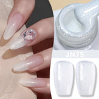 BORN PRETTY Milky White Jelly Nude Gel Nail Polish 10ml White Translucent Soak Off Gel Vernis Semi Permanent Need UV Light Cure