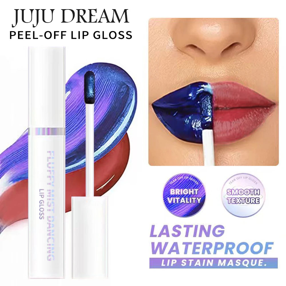 JUJU DREAM Peel-Off Lip Gloss - Long-Lasting Waterproof Lip Stain Masque Bright Vitality Smooth Texture Lip Gloss