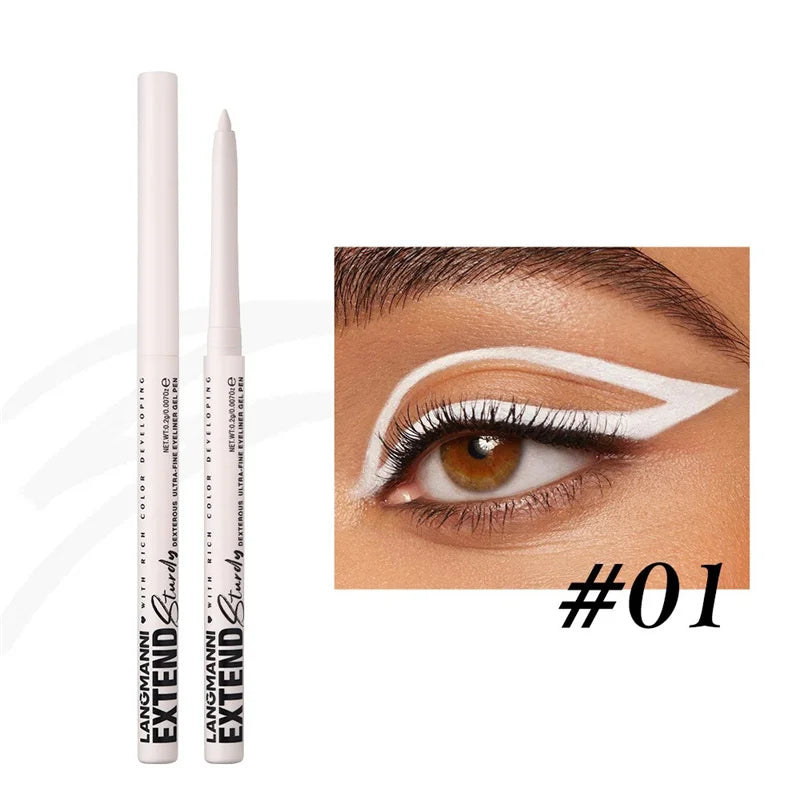 Waterproof Eyeliner Gel Pencil Gold Brown Lying Silkworm Pen Soft Easy Wear High Pigment Matte Eyeliner Lasting Shiny Eye Makeup
