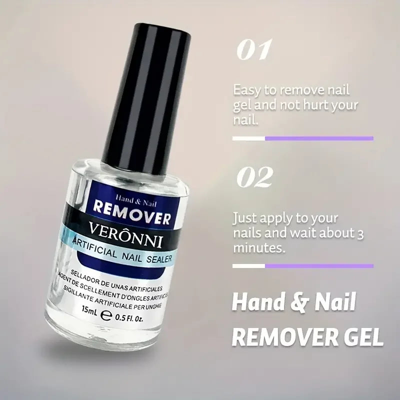 15ML Nail Gel Polish Fast Remover Gel Polish Soak Off UV LED Cleaner Function Gel Remove Manicure For Home Use or Nail Salons