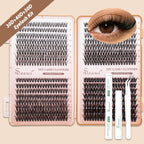 SEEUI Lash Clusters Kit Natural Look Large Capacity Lash Extension Kit with Lash Bond And Seal Eyelash Tweezers