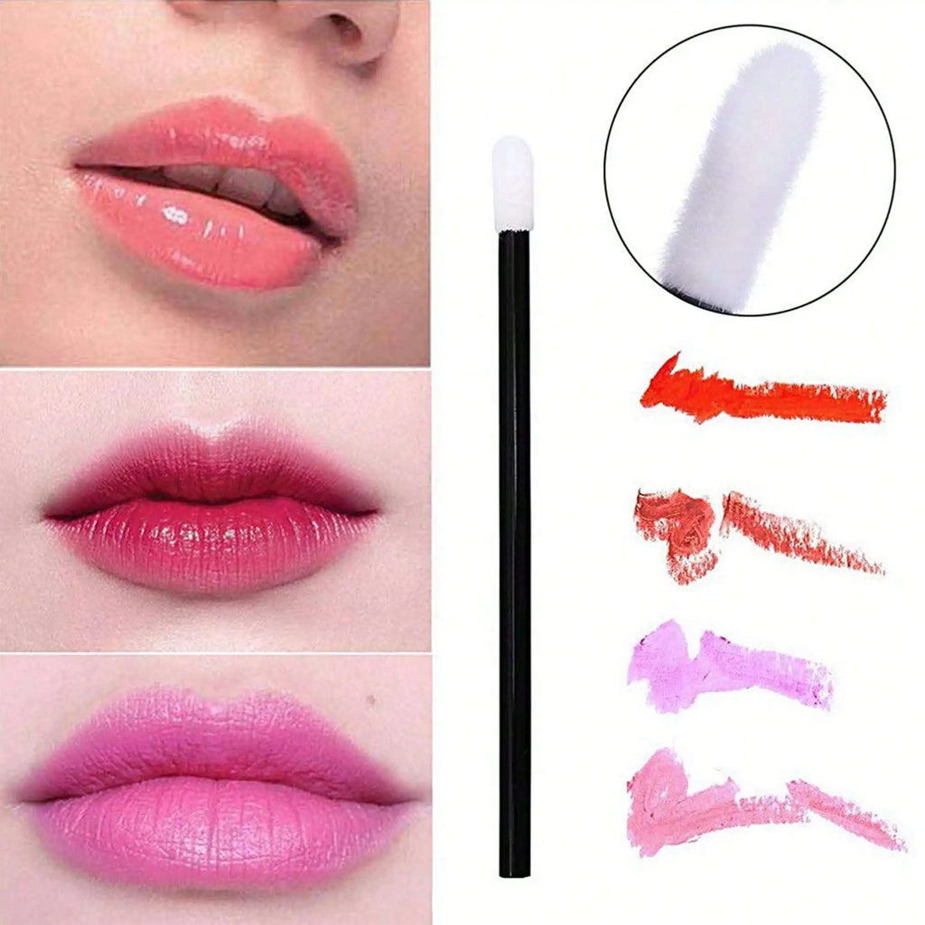 100pcs/Set Disposable Lip Brushes, Makeup Applicator Wands For Lipstick, Lip Gloss, Cosmetic Beauty Tools Kit,Giveaways