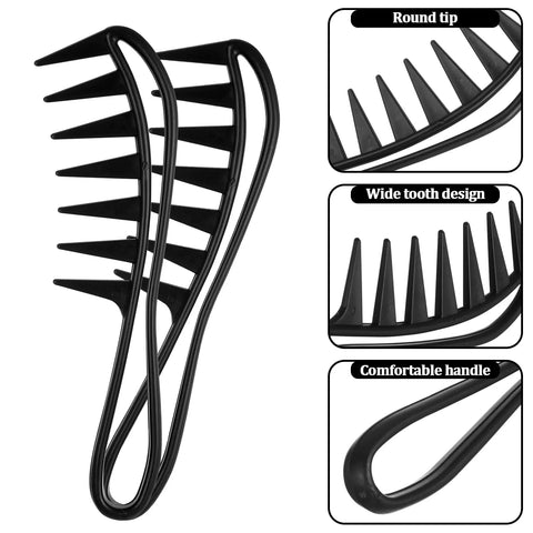 4Pcs Styling Comb Set for Men Hair Styling - Wide Tooth Comb  Hair Pick Texture Comb Slicked-back Undercut  Anti Static Comb