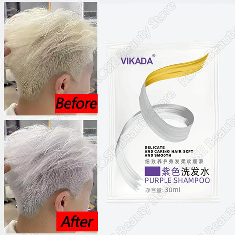 Professional Purple Shampoo Professional Yellow Removal Post Dyeing Gray Hair Care Bleached Highlighted Shampoo Revitalize 300ml