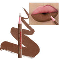 Matte Lip Liner Pencil Waterproof Smooth Application Smudge-Proof Moisturising Highly Pigmented 6 Colors Lip Contouring Makeup
