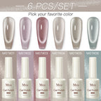 Magnetic Cat Eye Gel Nail Polish Set Red Pink UV Soak Off Gel Varnish Crystal 15ml Cat Eye Gel Lacquer Art Nails With Display