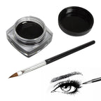 Black Eyeliner Cream Waterproof Beauty Cosmetics Long Lasting Eyeliner Gel Eyeshadow Makeup Tool With Brush Set Matte Eye Liner