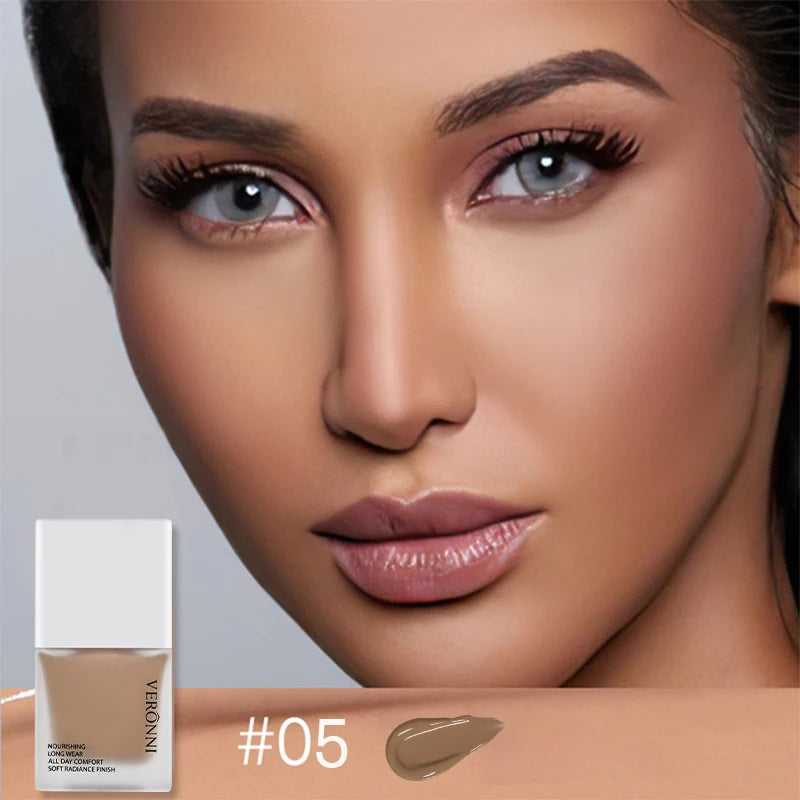 Liquid Foundation High Coverage Makeup Base natural Concealer 6 color longlasting Oil-Control Face Foundation Makeup Cosmetics