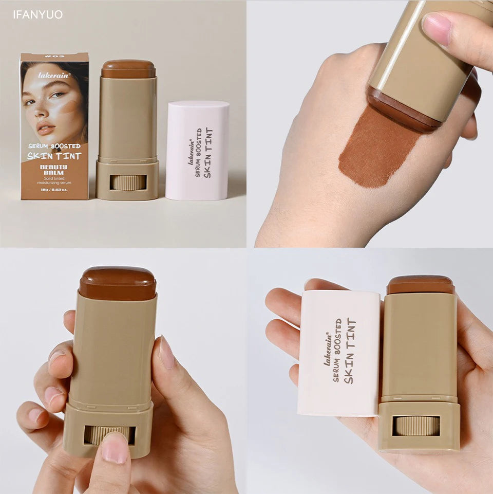 Foundation Stick Balm Skin Bronze Tint Eraser Foundation Stick Smooth Plumper Long-lasting Flawless Makeup Face Beauty Cosmetics