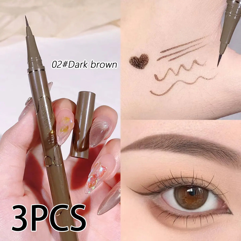 0.05mm slim eyeliner is smooth and durable, slim, quick-drying, long-lasting eyeliner, 4 colors, waterproof, non-smudging