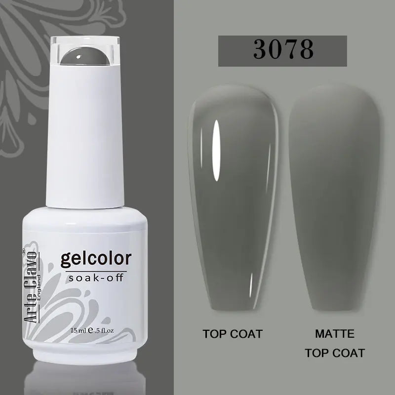 Arte Clavo Transparent Nude Pink Color Jelly Gel Nail Polish Semi Permanent 15ml Top Coat Soak Off UVLED Varnish Nail Art Design