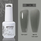 Arte Clavo Transparent Nude Pink Color Jelly Gel Nail Polish Semi Permanent 15ml Top Coat Soak Off UVLED Varnish Nail Art Design