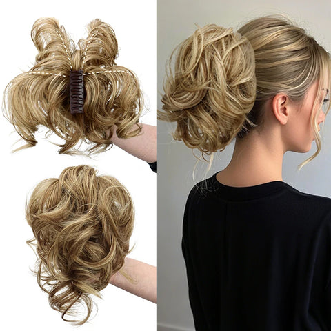 WIGSIN Synthetic Elegant Versatile Curly Ponytail Claw Clip In Hair Extension Adjustable Suitable Easy to Wear For Any Occasion