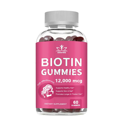 Collagen Gummies Biotin Gummies for Skin Care Health Nails Hair Growth Vitamins Collagen Protein Supplement