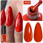 LILYCUTE 7ml Metallic Gel Nail Polish Red Chrome Effect Soak Off UV Gel Varnish Semi Permanent Nail Art Manicure Base Top Coat