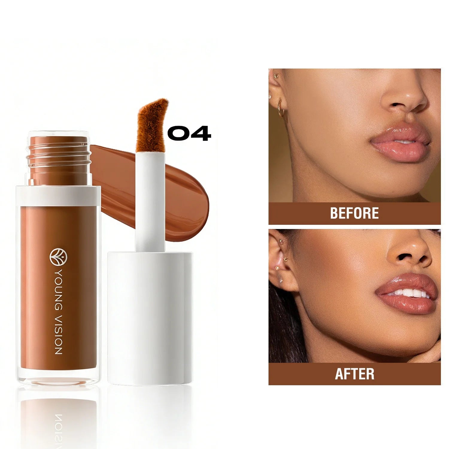 4-Color 3D Face Contour Liquid Bronzer Shade Smooth Highlight Mirror Lasting Natural Nose Shadow Waterproof Brighten Makeup