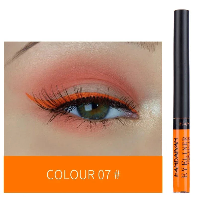 12 Colors Colorful Liquid Eyeliner Pencil Waterproof Long-Lasting  Quick-Dry No Blooming Blue Pink Eye Liner Pen Cosmetics Tools
