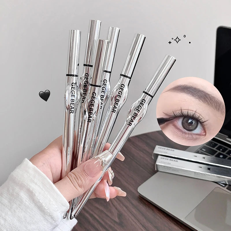 Two-Prong Eyebrow Pen For Women Gege Bear Long-lasting Natural Strokes Waterproof Anti-Sweat Non-smudged All-Day Wear Eye Makeup