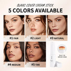 Waterproof Blanc Cover Cream Stick Dual-ended Design Creamy Texture Concealer Foundation Buildable Coverage Face Base Makeup