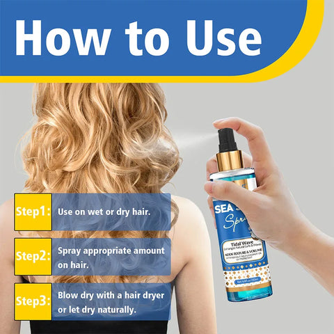 GOIPLE 200ml Sea Salt Spray Moisturizes Conditions Hair Texture Thicknes Beach Surfer Hairspray Mist For Men and Women