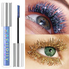 1pc Diamond Shine Waterproof Volume Curl Mascara Glitter Snow Effect,Smudge-proof  Eye Makeup for All Skin Types Women Cosmetics