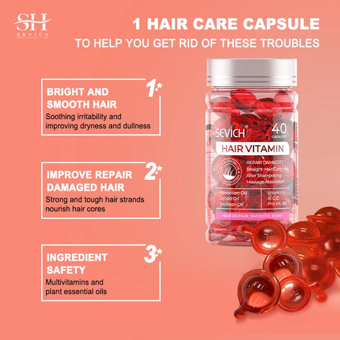 Hair Vitamin Capsule Hair Repair Damaged Hair Care Capsules Essence Protein Smooth Hair Care Repair Anti Loss Essential Oil