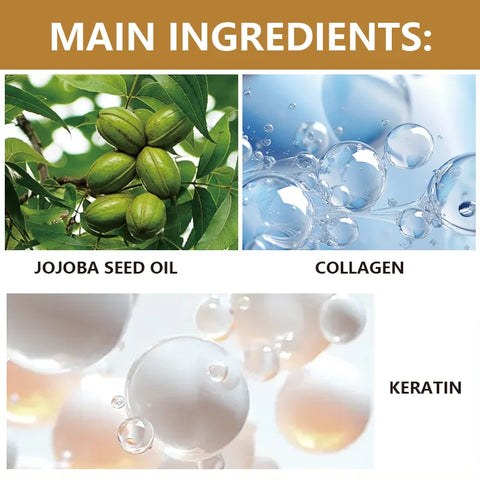 Unisex Keratin Hair Mask, Collagen and Coconut Oil - Deep Care Cream for Long Hair, Moisturizing, Suitable for Dry/Damaged Hair, Suitable for All Types