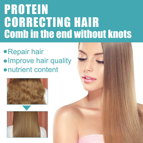 Protein Correcting Hair Straightening Cream Keratin Smoothing Hair Treatment Nourishing Repair Soften Curly Hair Conditioner Set