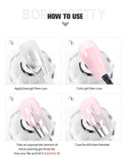 BORN PRETTY 5ml Metallic Painting Gel Polish Strong Silver Effection Nail Art Soak Off Gel Nail Polish Silver Mirror Gel