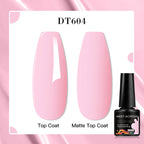 MEET ACROSS 8 Colors Mirror Gel Nail Polish Long-lasting Quick-drying Metallic Gold Silver Red Semi Permanent Varnish Nail Art