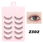 5 Pairs Soft Strip Lashes Manga Makeup Korean Natural False Eyelashes DINGSEN Natural Lashes Sleeve Anime Daily Eyelashes