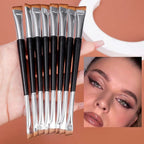 Professional Eyebrow Brush Eyeliner Angled Flat Head Blade Eye Liner Brow Contour Makeup Brushes Double-head Make Up Tools 15pcs