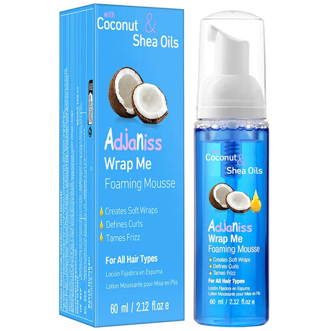 Coconut Oil and Shea Wrap Me Foaming Curl Mousse Creates Soft Wraps Hair Mousse for Curly Hair Defines Curls For All Hair Types