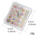 30Pcs Gold Edge Moon Heart Nail Sticker Self-Adhesive Luxury Metallic Zodiac Nail Decal Sliders Manicure Tips Nail Decoration