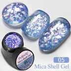 PUENTE 7.5ML Blue Laser Cat Magnetic Gel Nail Polish Sparkling Holographic Rainbow Cat Eye Gel Soak Off UV/LED Nail Art Varnish