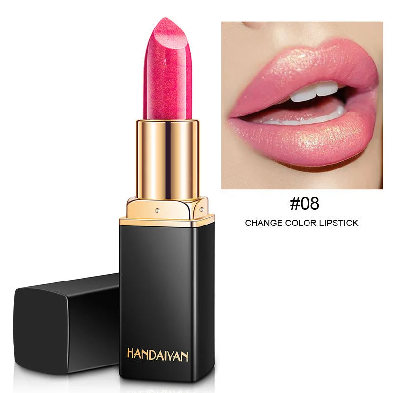Mermaid Maggie Lipstick 9 Colors Long Lasting Shiny Metallic Lipsticks Pearls Changing Warm Gold Plated Women Lip Cosmetics