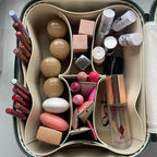 pu leather cosmetic bag with zoned storage and large capacity toiletry bag for autumn and winter new products