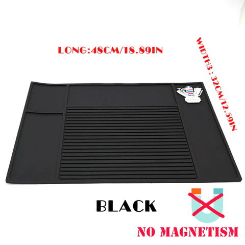 Silicone Barber Magnetic Tray Hairdressing Antiskid Storage Mat Non-Slip Heat Resistant Salon Table Cushion Pad
